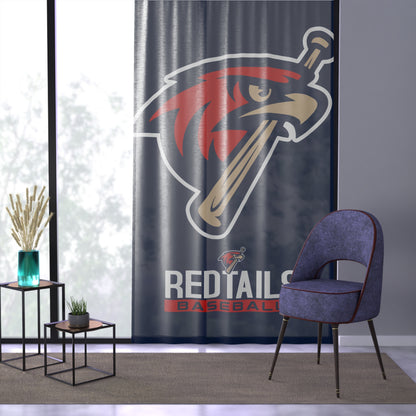 Window Curtain MSA Redtails Baseball