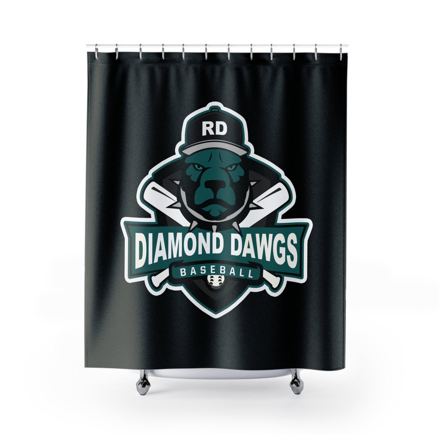 Shower Curtains Diamond Dawgs Baseball