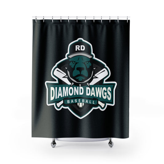 Shower Curtains Diamond Dawgs Baseball