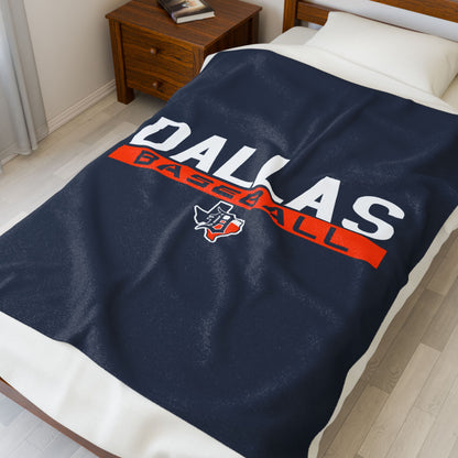 Velveteen Plush Blanket Dallas Tigers Baseball