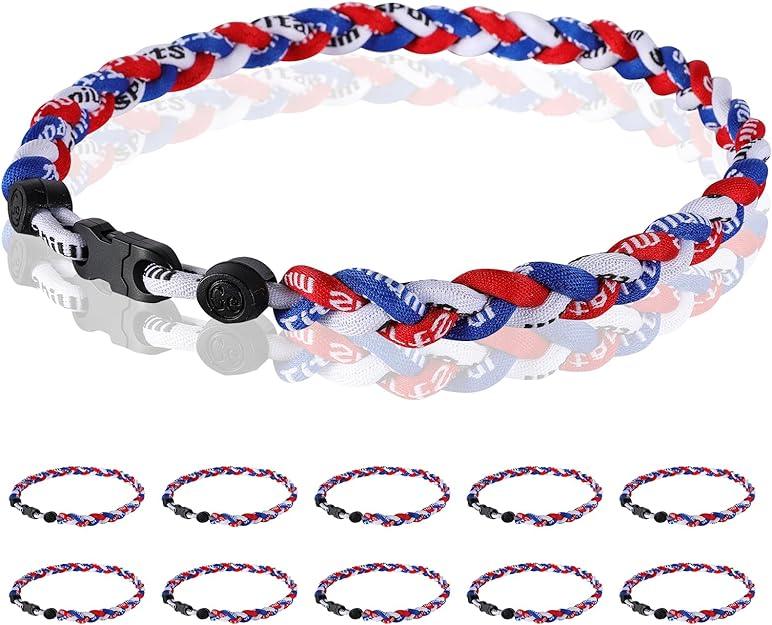 18" Braided Tornado Rope Design Necklace (12 Pack) - Multiple Color Options - 83Swag