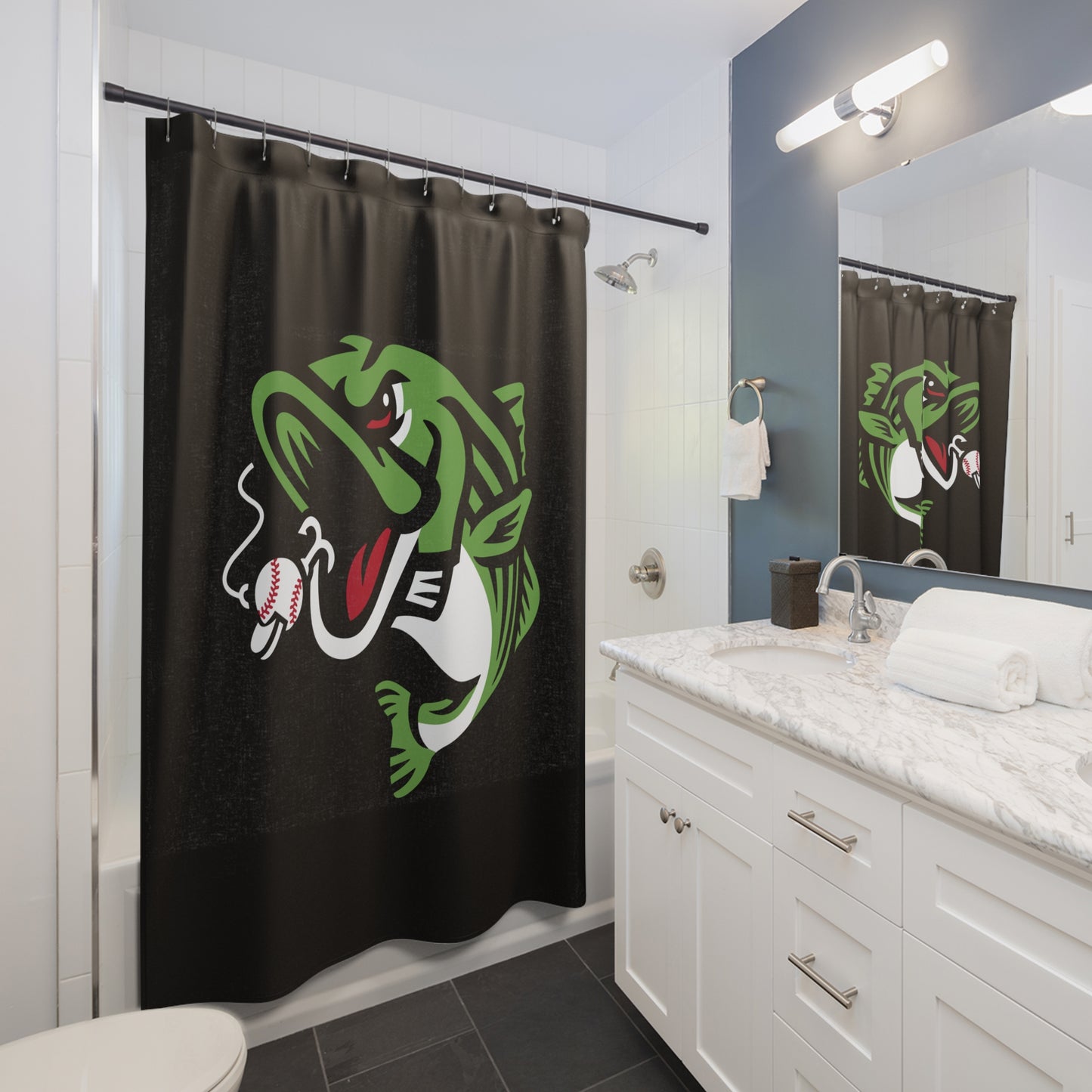 Shower Curtains RBA Stripers Baseball