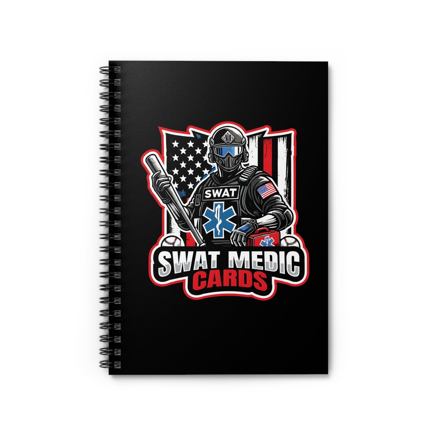 Spiral Notebook - Ruled Line - Swat Medic Cards