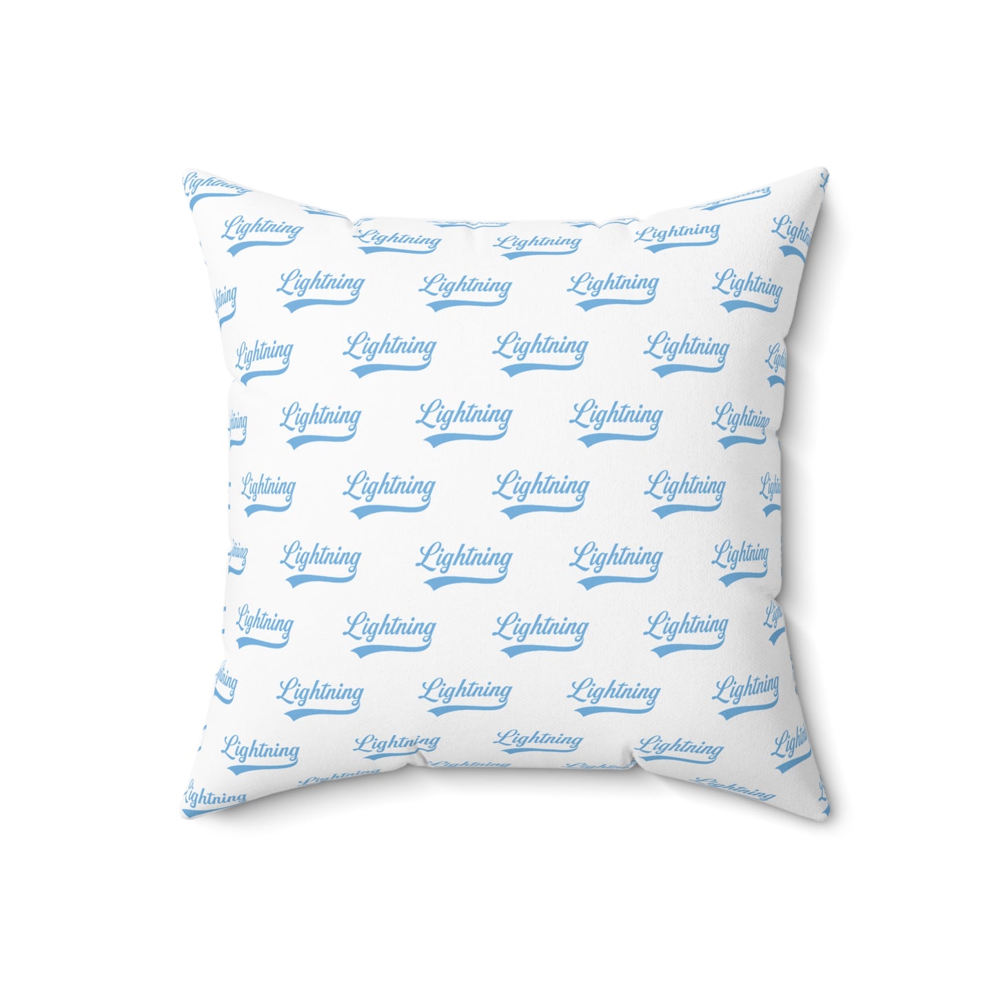 Spun Polyester Square Pillow Lightning Baseball