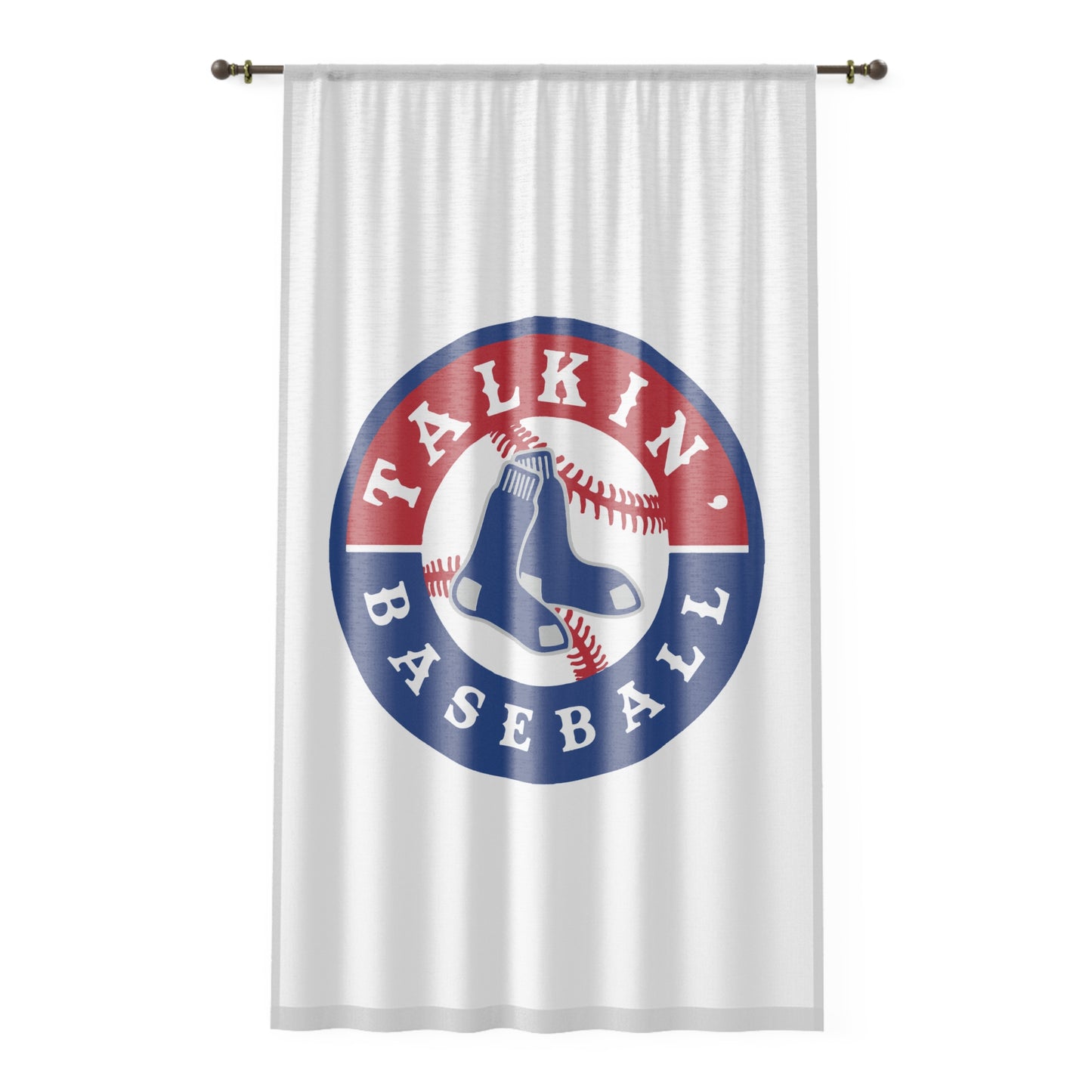 Window Curtain Talkin' Baseball