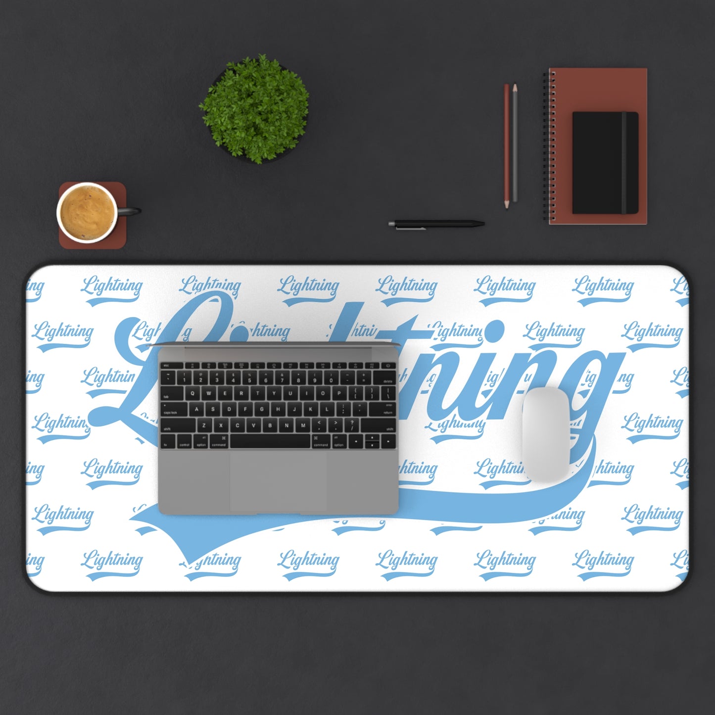 Desk Mat Lightning Baseball