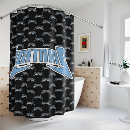 Shower Curtains Lightning Baseball