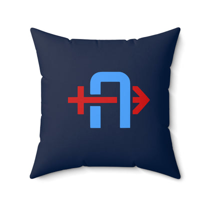 Spun Polyester Square Pillow Arrows Baseball