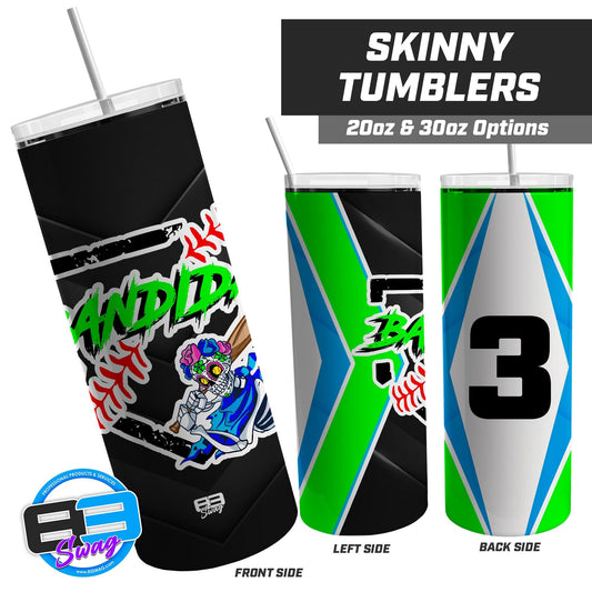 20oz & 30oz Skinny Tumbler - Baker Bandidas Softball - 83Swag