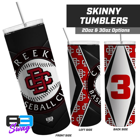 20oz & 30oz Skinny Tumbler - Creeks Baseball Club - 83Swag