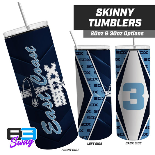 20oz & 30oz Skinny Tumbler - East Coast Sox Baseball - 83Swag