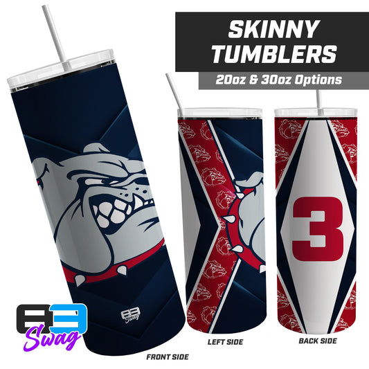 20oz & 30oz Skinny Tumbler - Maumelle Bulldogs Baseball - 83Swag