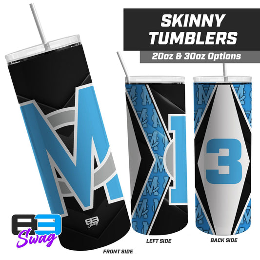 20oz & 30oz Skinny Tumbler - MC Stallions Baseball - 83Swag