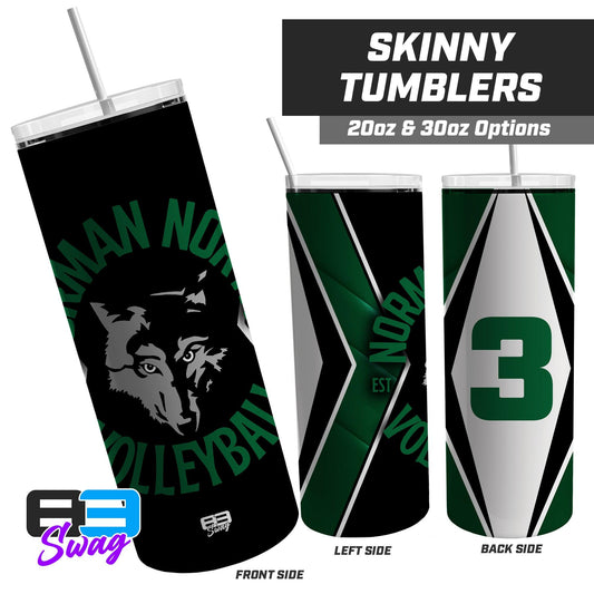 20oz & 30oz Skinny Tumbler - North Norman Volleyball - 83Swag