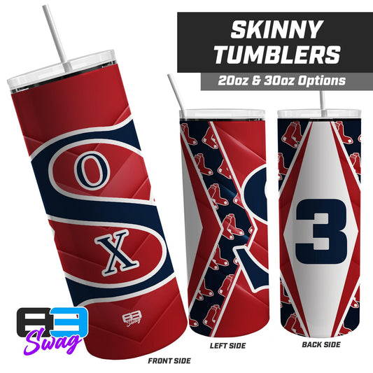 20oz & 30oz Skinny Tumbler - Red Sox Baseball - Wichita - 83Swag