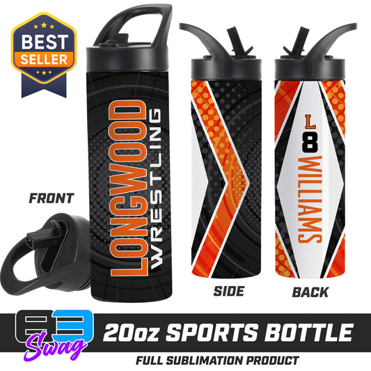 CUSTOM 20oz Sports Tumbler - Longwood Wrestling