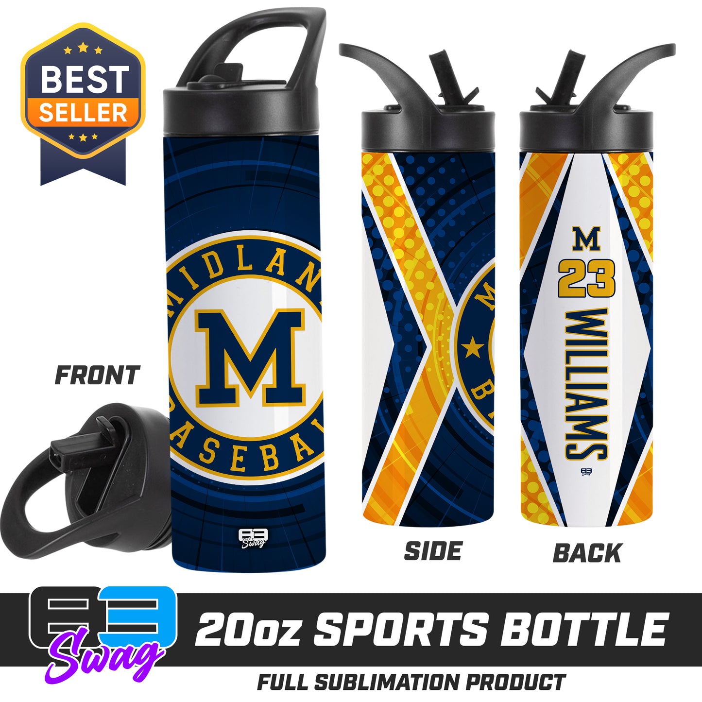 CUSTOM 20oz Sports Tumbler - Midland Baseball