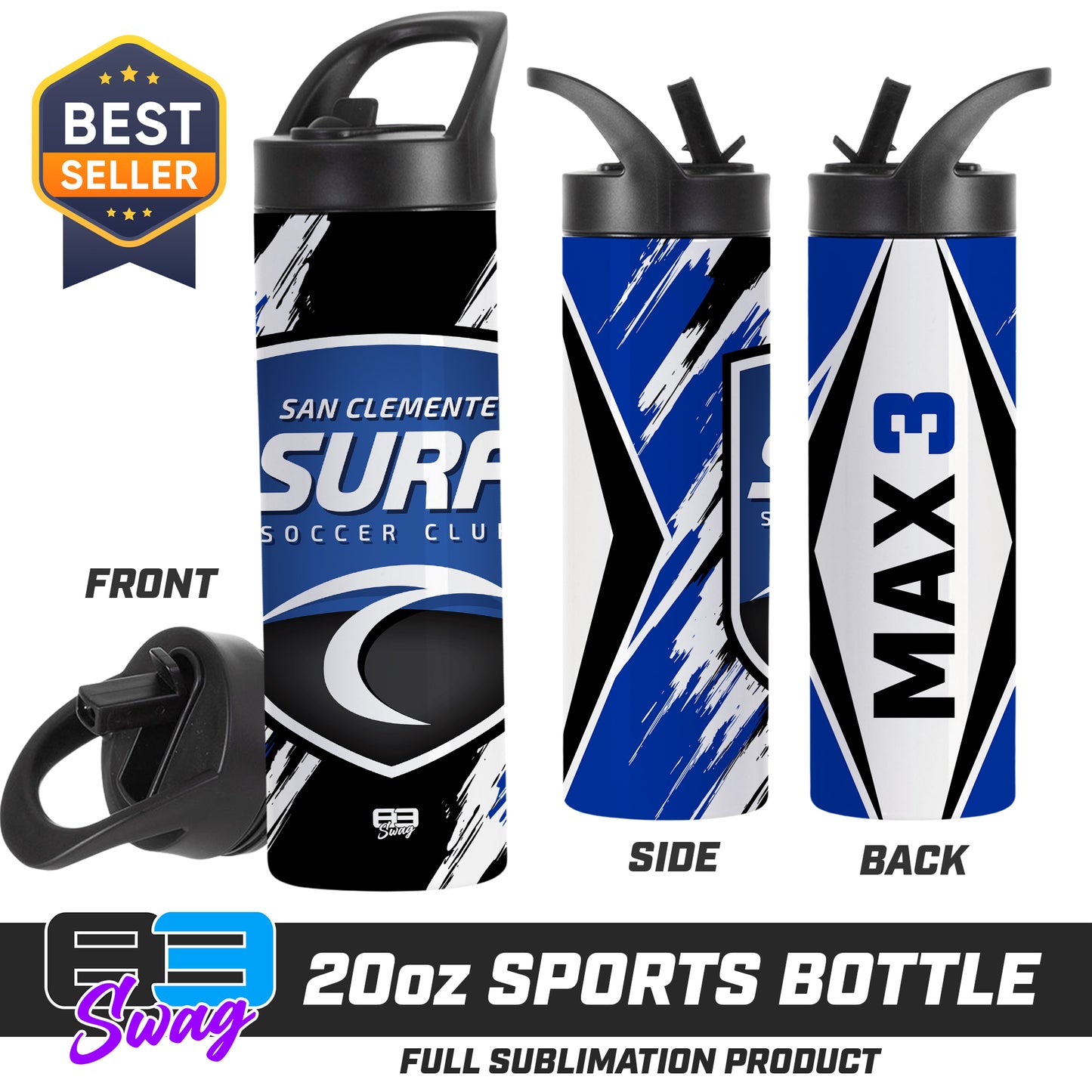 20oz Sports Tumbler - San Clemente Surf Soccer Club