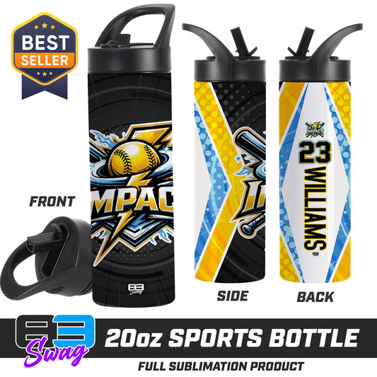 CUSTOM 20oz Sports Tumbler - Impact Softball - Massachusetts