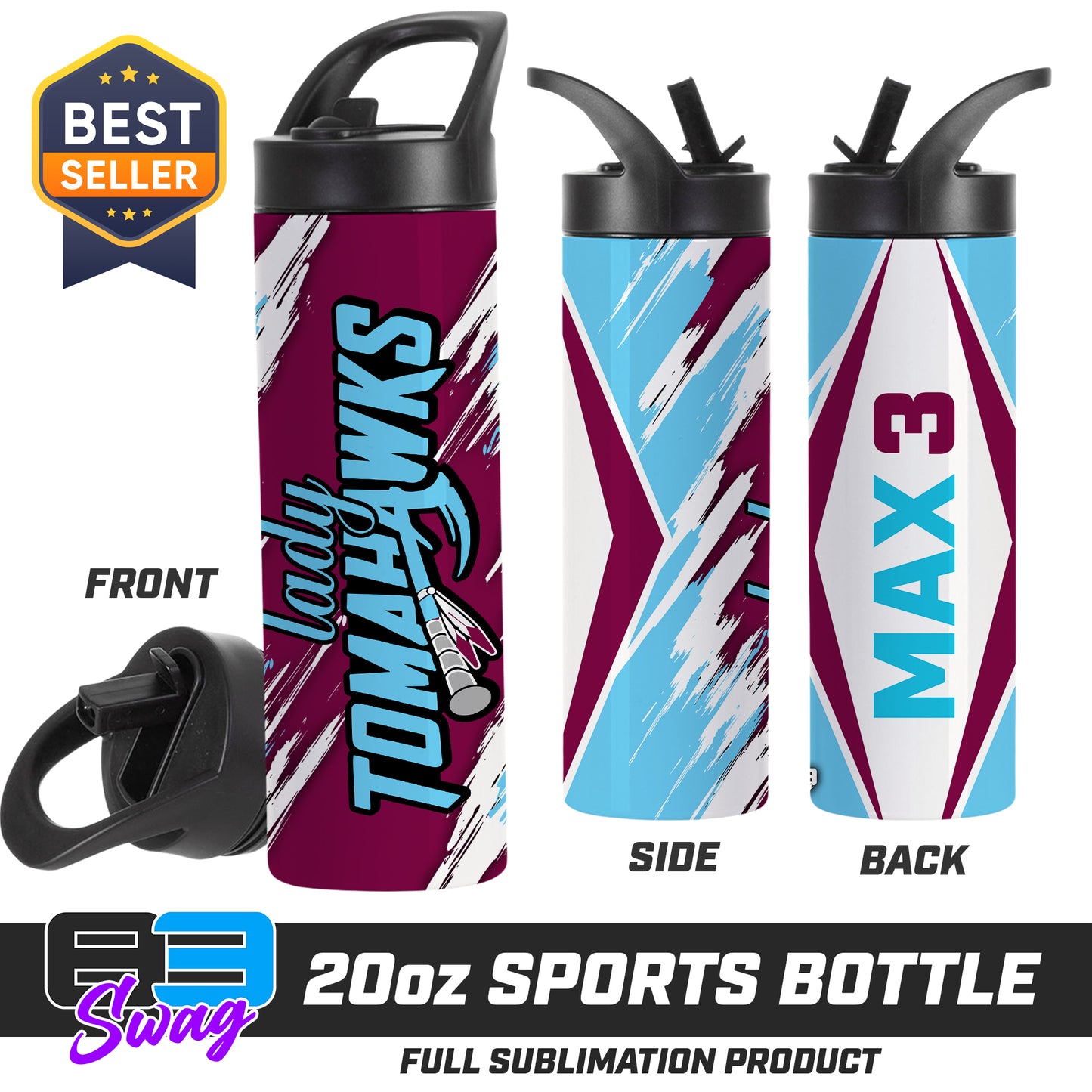 20oz Sports Tumbler - Keystone Heights - Lady Tomahawks Softball