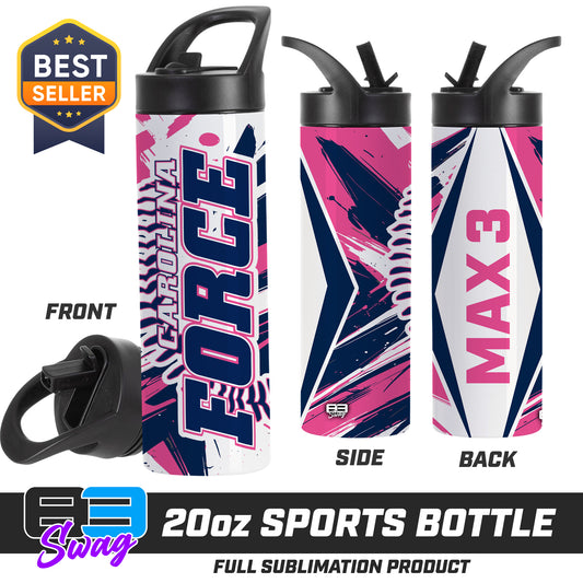20oz Sports Tumbler - Carolina Force Softball