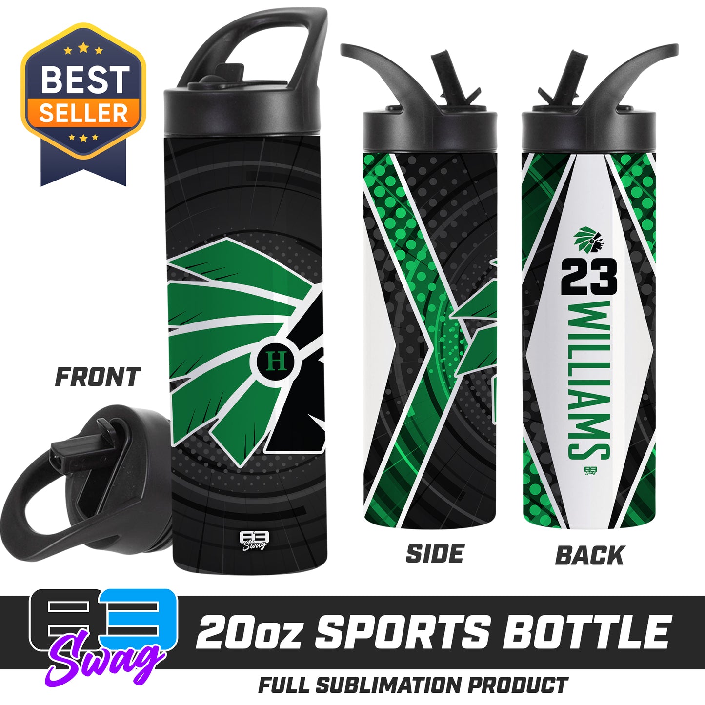 CUSTOM 20oz Sports Tumbler - Hopatcong Warriors