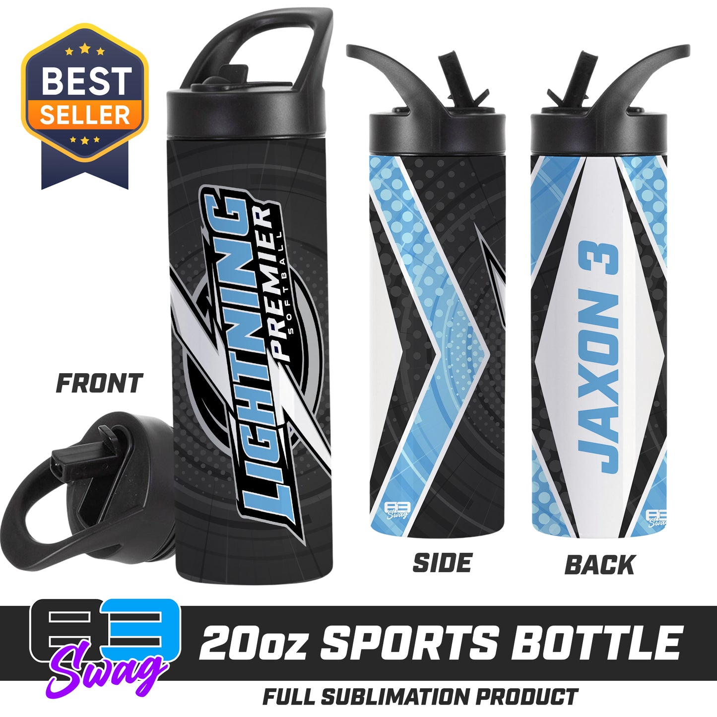 CUSTOM 20oz Sports Tumbler - Lightning Premier Softball