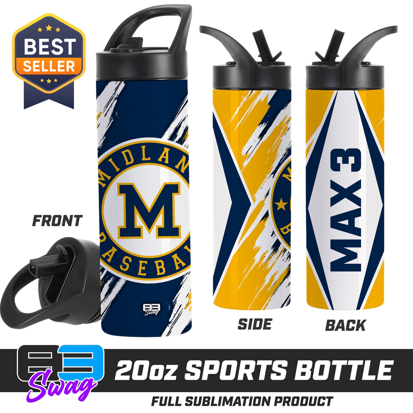 20oz Sports Tumbler - Midland Baseball