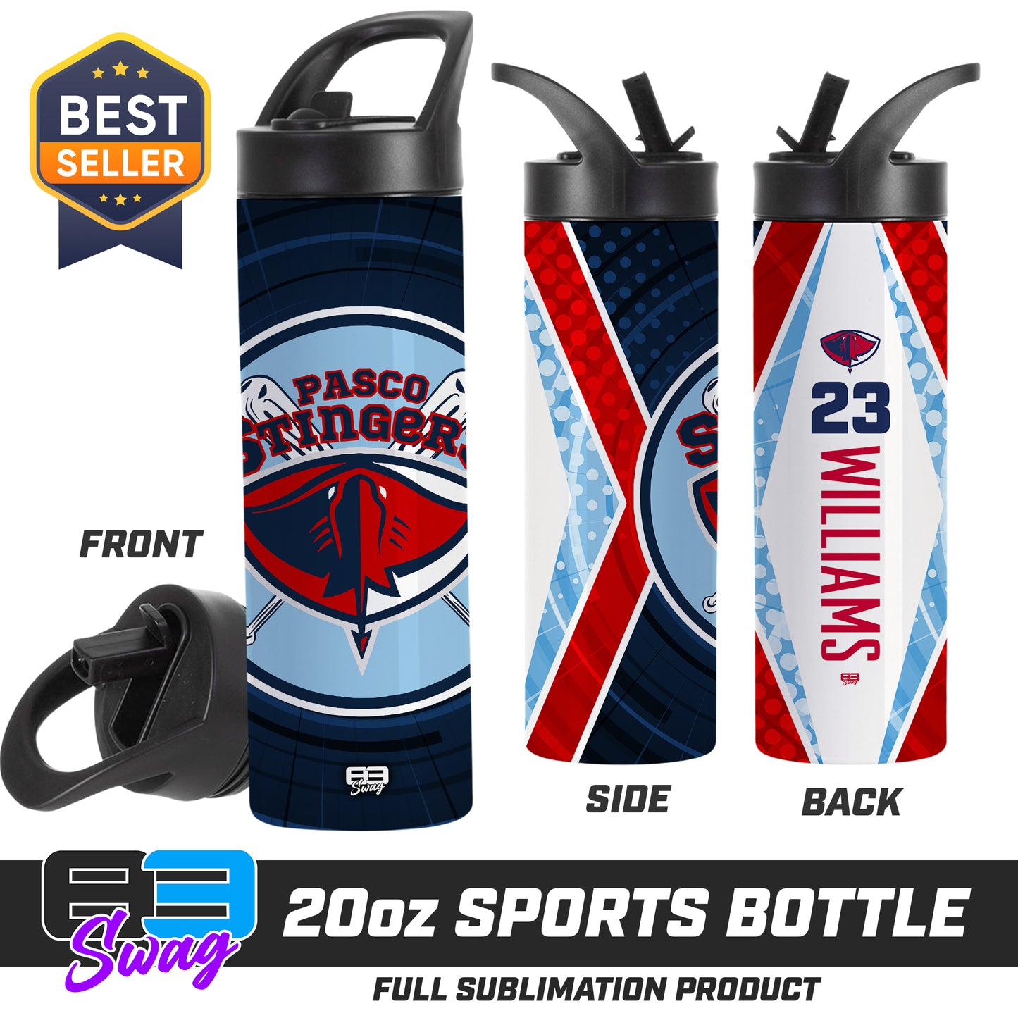 CUSTOM 20oz Sports Tumbler - Pasco Stingers Baseball