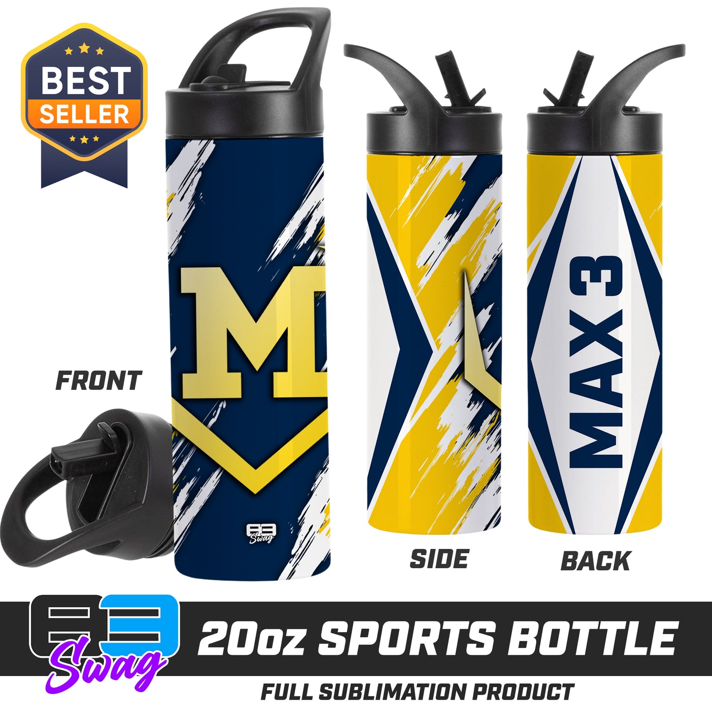 20oz Sports Tumbler - Midland Bandits Baseball