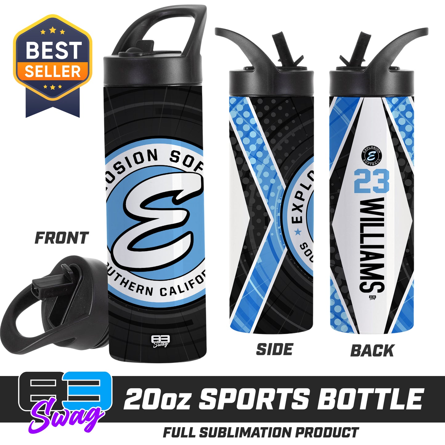 CUSTOM 20oz Sports Tumbler - Explosion Softball