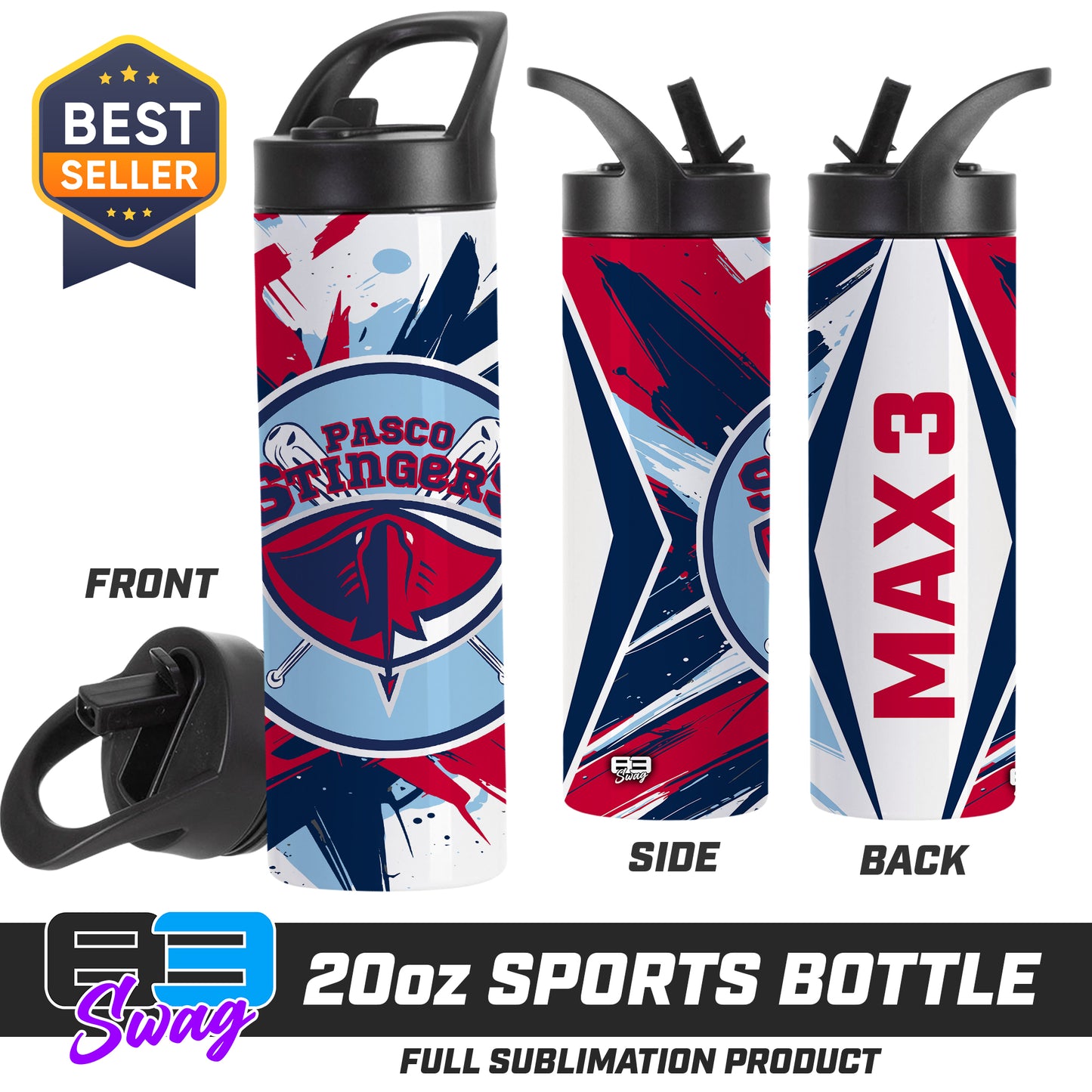 20oz Sports Tumbler - Pasco Stingers Baseball v.26