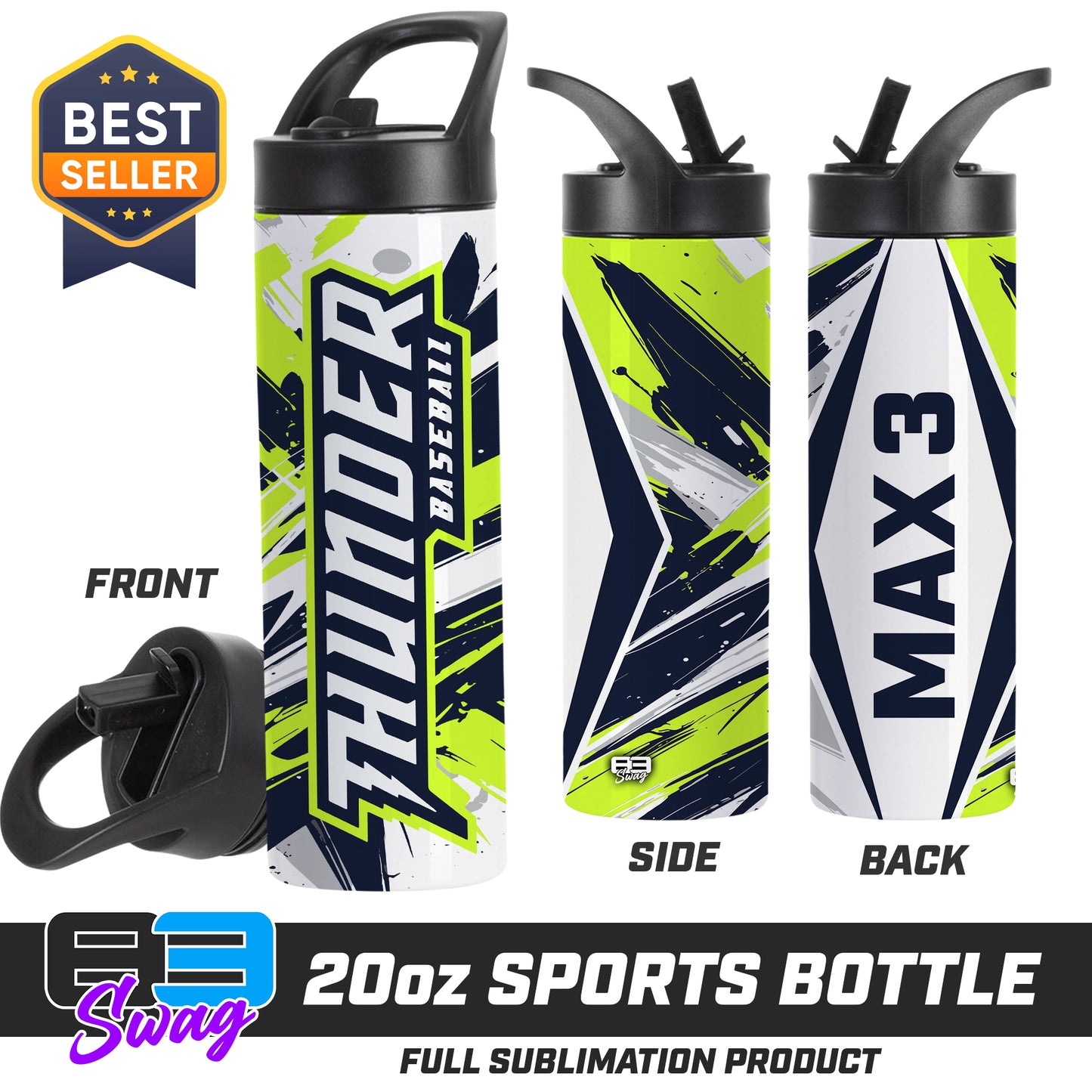20oz Sports Tumbler - Ponte Vedra Thunder Baseball 2026 VERSION
