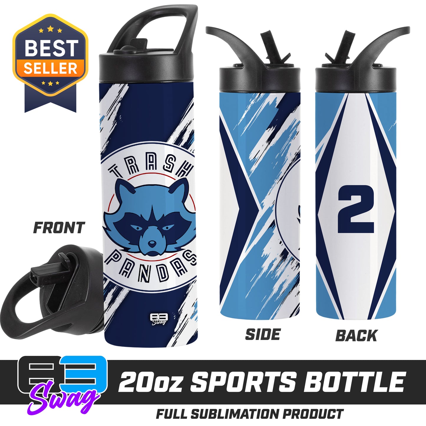 20oz Sports Tumbler - Trash Pandas Softball