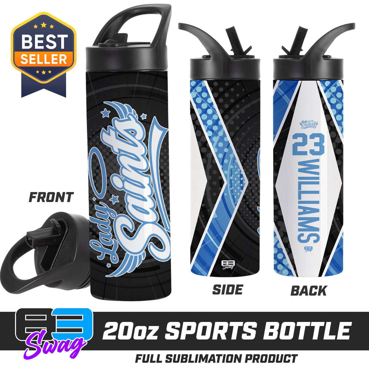 CUSTOM 20oz Sports Tumbler - Lady Saints Softball