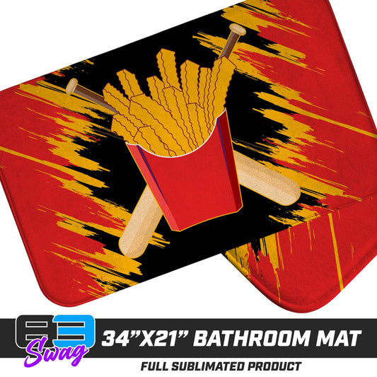 21"x34" Microfiber Bath Mat - Team Rally Fries Baseball - 83Swag