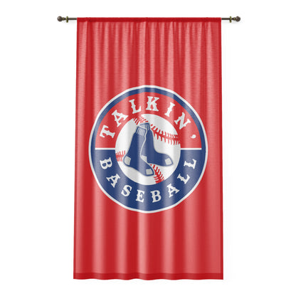 Window Curtain Talkin' Baseball