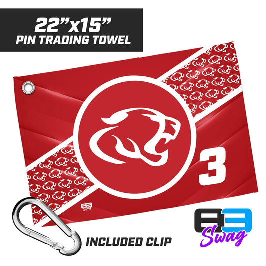 22"x15" Pin Trading Towel - Crosby Cougars - 83Swag