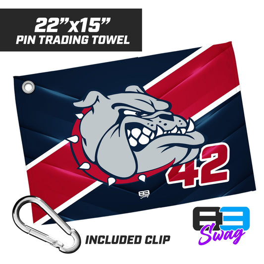 22"x15" Pin Trading Towel - Maumelle Bulldogs Baseball - 83Swag