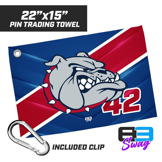 22"x15" Pin Trading Towel - Maumelle Bulldogs Baseball - ROYAL - 83Swag