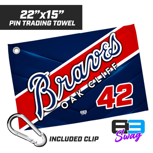 22"x15" Pin Trading Towel - Oak Cliff Braves Baseball - 83Swag