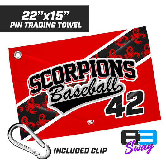 22"x15" Pin Trading Towel - Scorpions Baseball - 83Swag