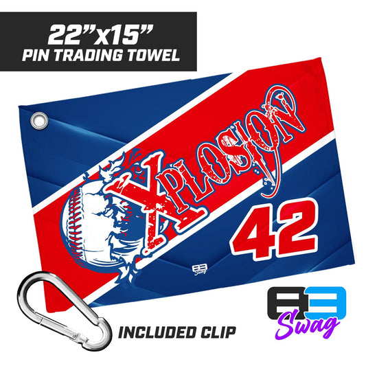 22"x15" Pin Trading Towel - Xplosion Baseball - 83Swag