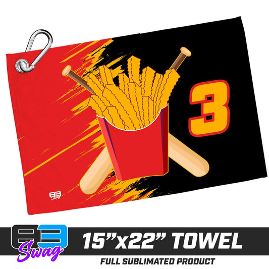 22"x15" Plush Towel - Team Rally Fries Baseball - 83Swag