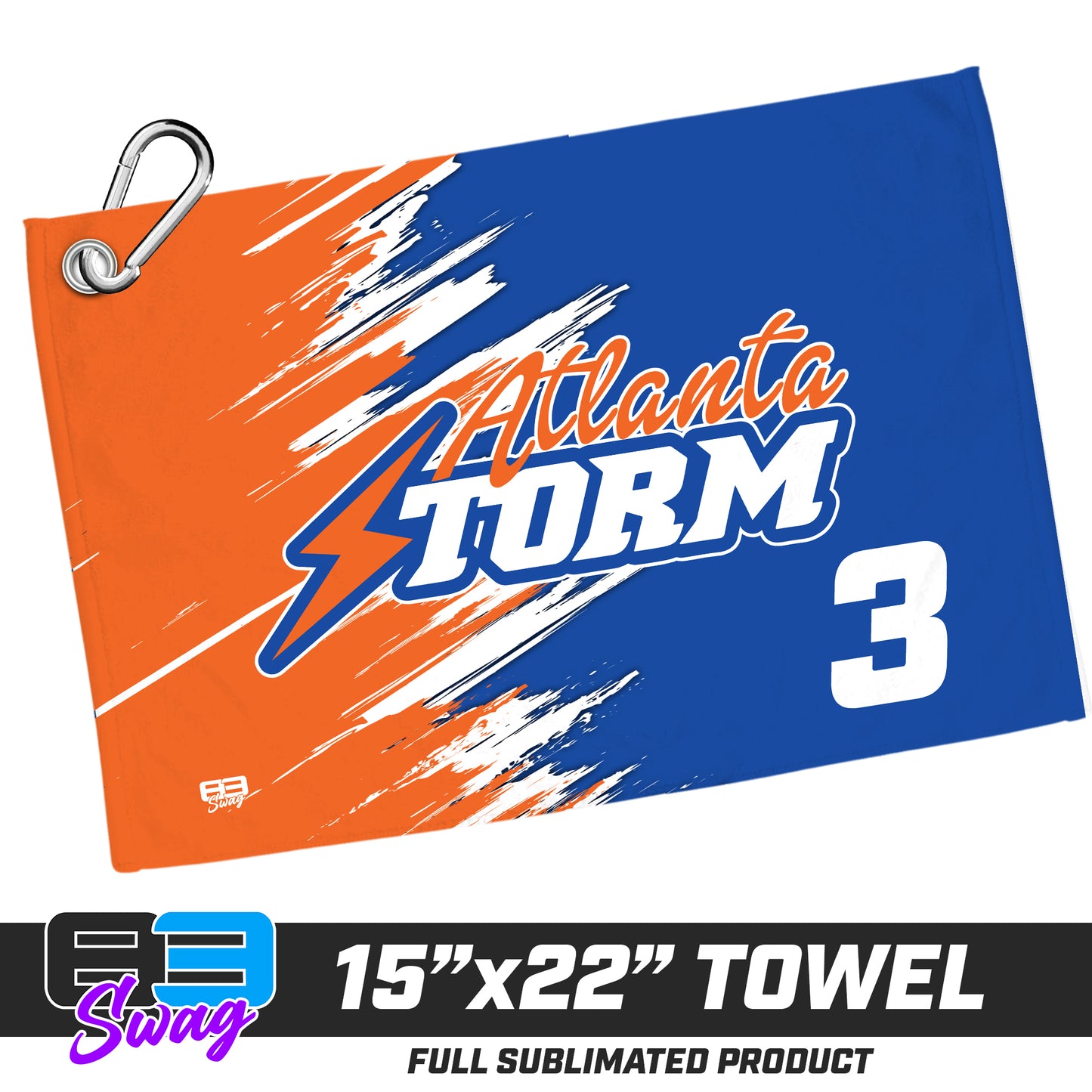 22"x15" Plush Towel - Atlanta Storm