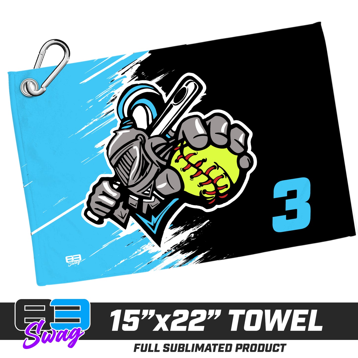 22"x15" Plush Towel - Knights Softball