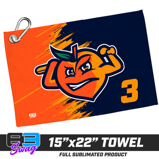 Double Sided Car Flag - Peach Clobbers Baseball