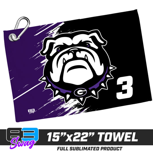 22"x15" Plush Towel - Geraldine Bulldogs Football