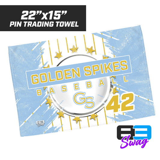 Golden Spikes Baseball 2024 Edition - 22"x15" Pin Trading Towel