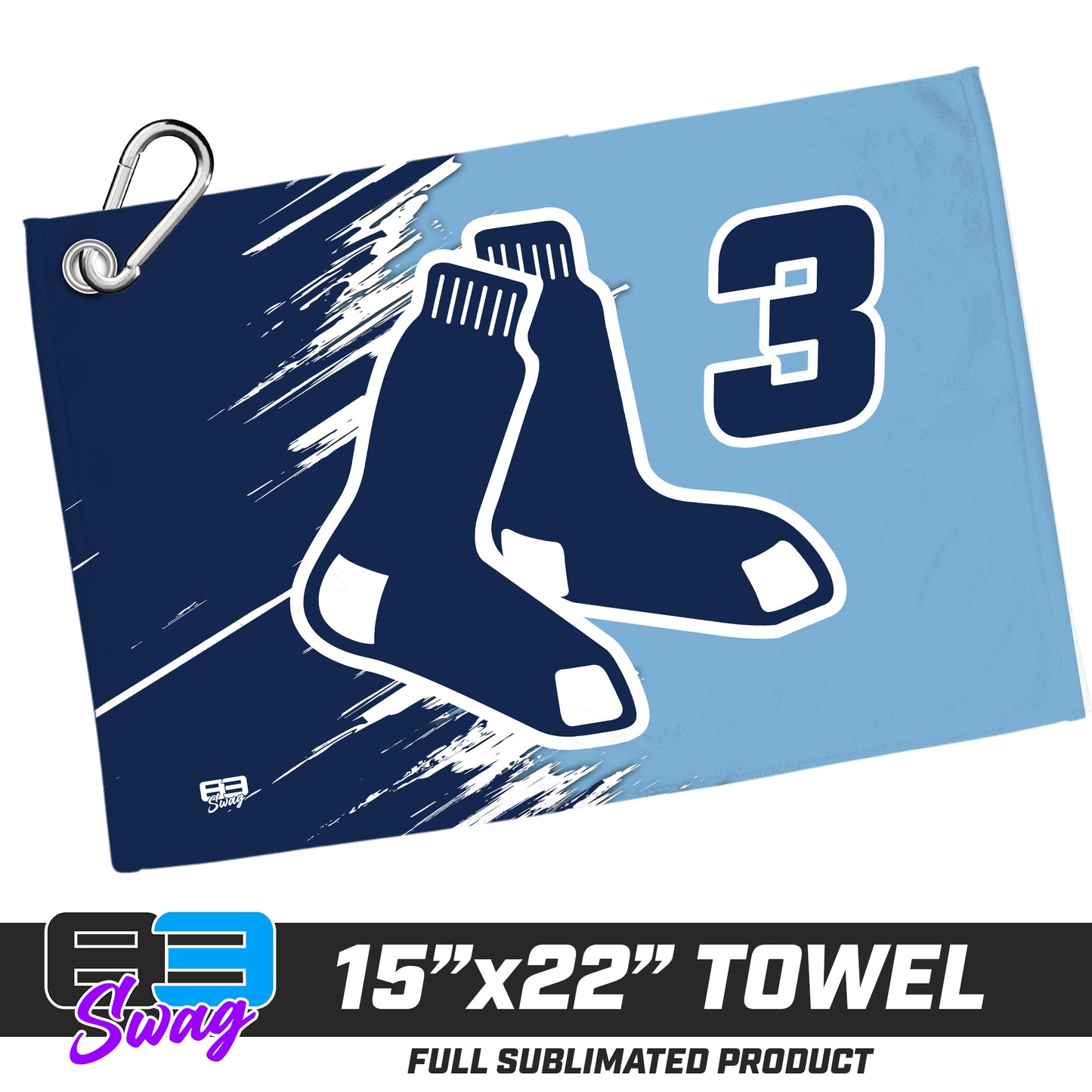 22"x15" Plush Towel - Blue Sox